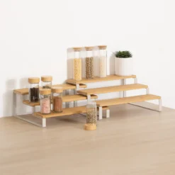 Półka na blat kuchenny 2w1 ORDERA, długość od 32 do 64 cm