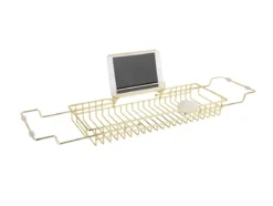 Półka na wannę CADDY, metalowa, 18 x 20 x 61 cm
