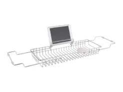 Półka na wannę CADDY, metalowa, 18 x 20 x 61 cm