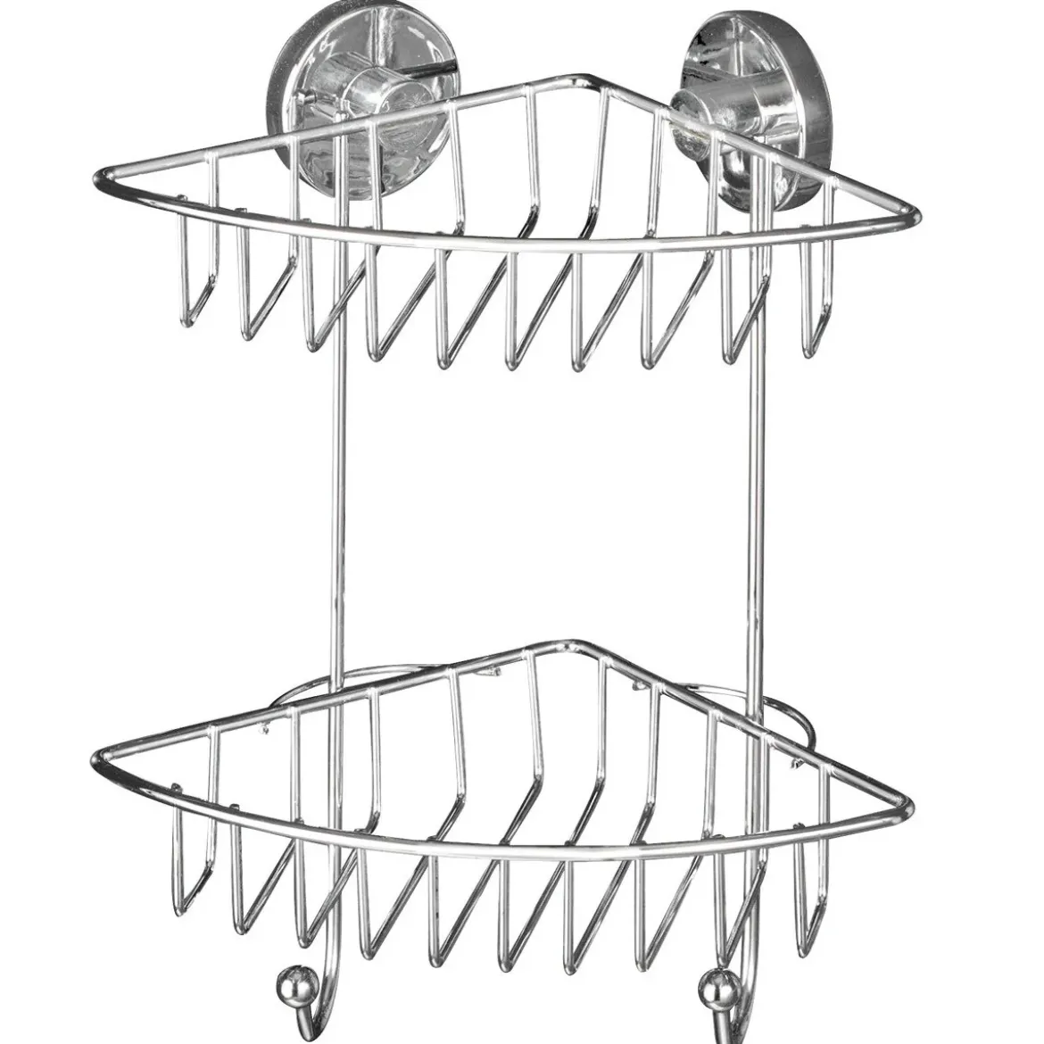 Półka pod prysznic BARI Vacuum-Loc, dwupoziomowa, metalowa, WENKO