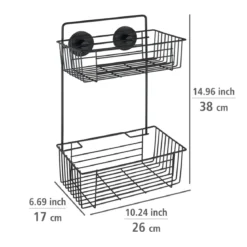 Półka pod prysznic BARI Vacuum-Loc, dwupoziomowa, WENKO