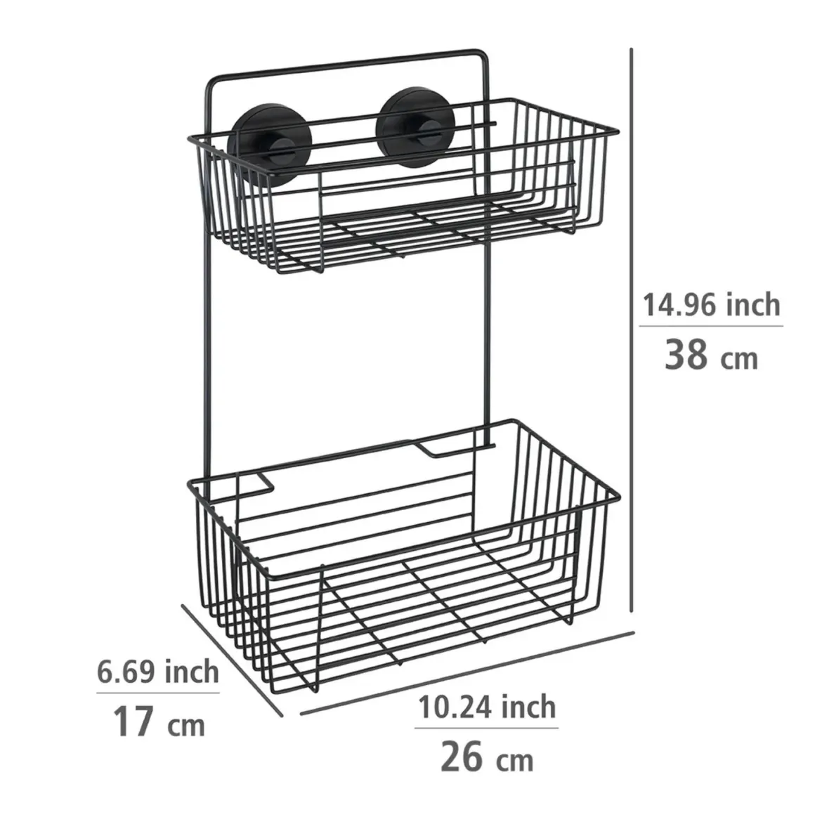 Półka pod prysznic BARI Vacuum-Loc, dwupoziomowa, WENKO