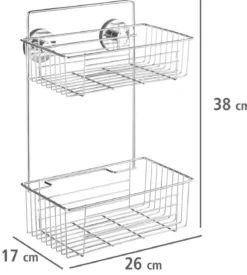 Półka pod prysznic BARI Vacuum-Loc, dwupoziomowa, WENKO