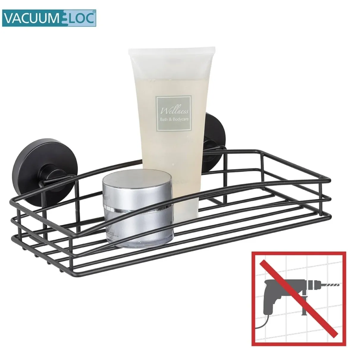 Półka pod prysznic Vacuum-Loc, metalowa, WENKO