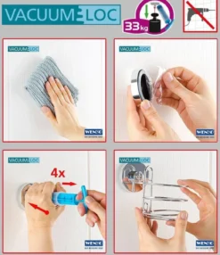 Półka pod prysznic Vacuum-Loc, metalowa, WENKO