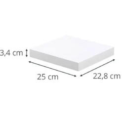 Półka wisząca na ścianę z MDF, dł. 25 cm