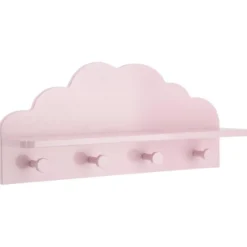 Półka z 4 wieszakami CLOUD, 48 x 22 x 12 cm