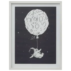 Plakat do pokoju dziecięcego SPACE, w białej ramie, 30 x 40 cm