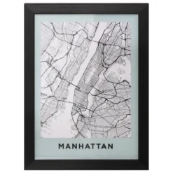 Plakat w ramce mapa miasta, 18 x 24 cm