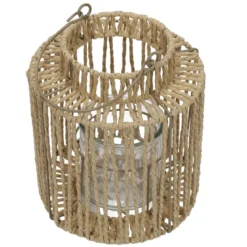 Pleciony lampion z uchwytem, 19 x 25 cm