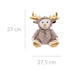Pluszak świąteczny, miś przebrany za renifera, 28 cm