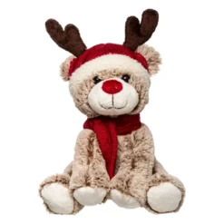 Pluszowy renifer w czapce, 35 cm