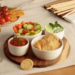 Półmisek z ceramicznymi miseczkami TAPAS