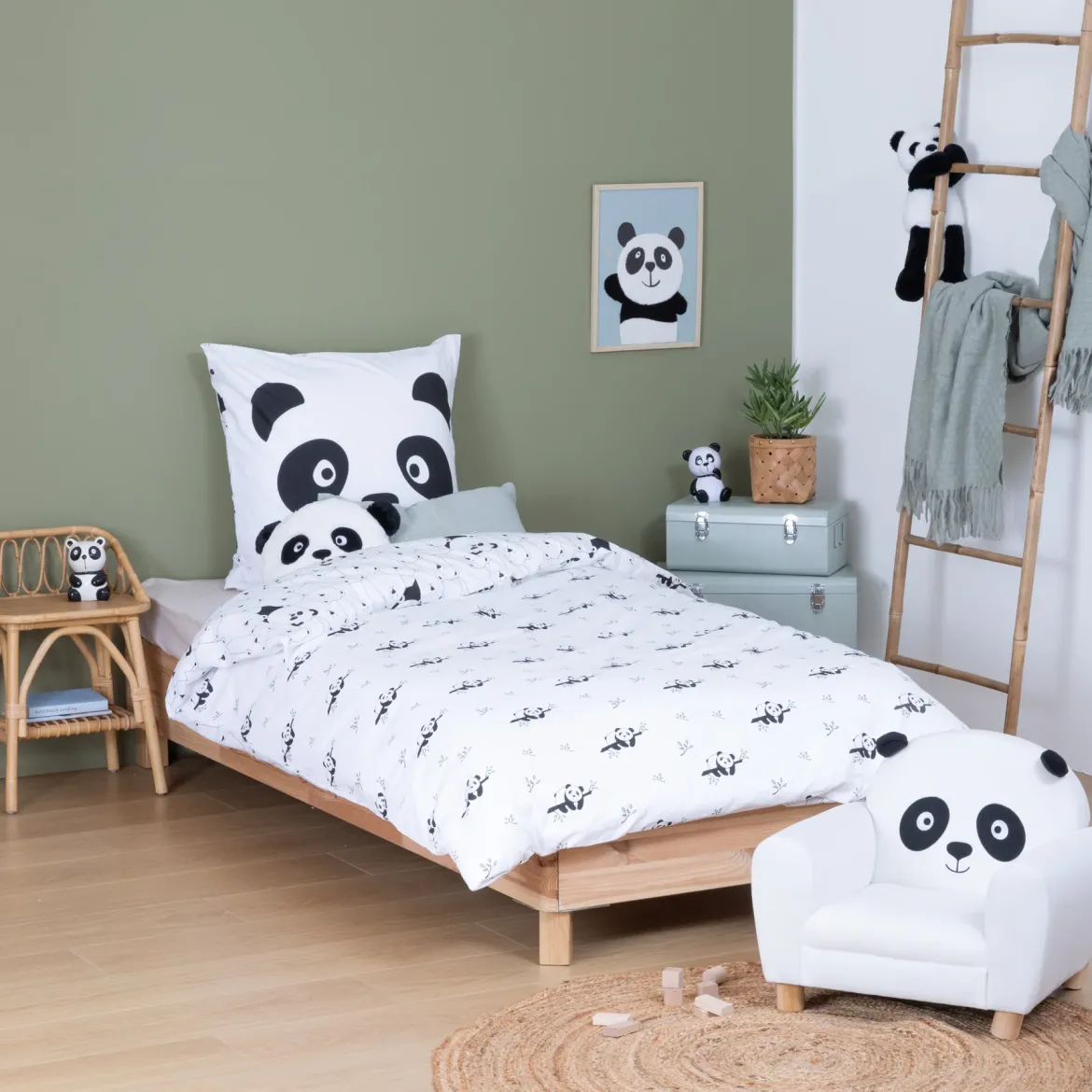Pościel dla dzieci PANDA bawełniana, 140 x 200 cm