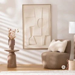 Poduszka dekoracyjna bouclé WAVY BLISS, 48 x 13 x 35 cm