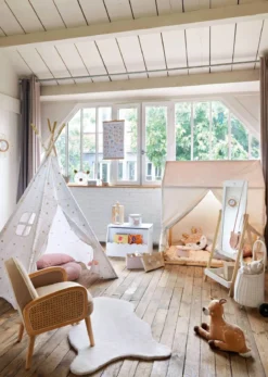 Poduszka dla dzieci w kształcie głowy jelonka, Ø 30 cm