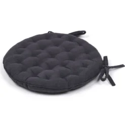 Poduszka na krzesło okrągła Secession, bawełniana, Ø 37 cm