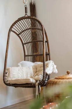 Poduszka na krzesło z wiązaniem, 38 x 38 cm, bawełna z recyklingu
