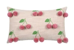 Poduszka ozdobna w wiśnie, CHERRIES, 30 x 50 cm