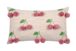 Poduszka ozdobna w wiśnie, CHERRIES, 30 x 50 cm
