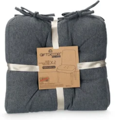 Poduszki na krzesło z pikowaniem i troczkami, 40 × 40 cm