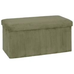 Podwójna pufa składana ARUM sztruksowa 76 x 38 x 38 cm