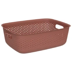 Pojemnik ażurowy SIENNE, plastik, z uchwytami, 10 l
