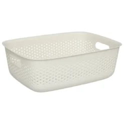 Pojemnik ażurowy SIENNE, plastik, z uchwytami, 10 l