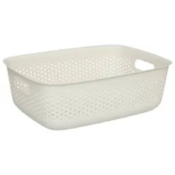 Pojemnik ażurowy SIENNE, plastik, z uchwytami, 10 l