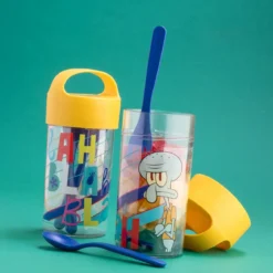 Pojemnik/bidon 500 ml ze sztućcami Buddy Snack SpongeBob, KOZIOL