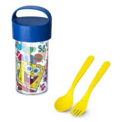Pojemnik/bidon 500 ml ze sztućcami Buddy Snack SpongeBob, KOZIOL