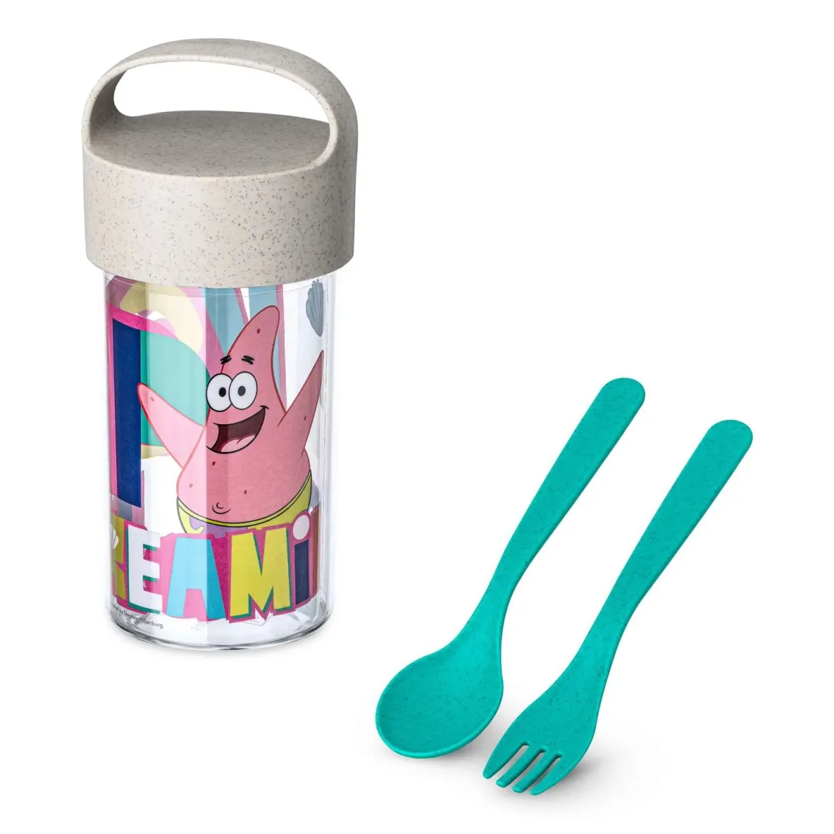 Pojemnik/bidon 500 ml ze sztućcami Buddy Snack SpongeBob, KOZIOL