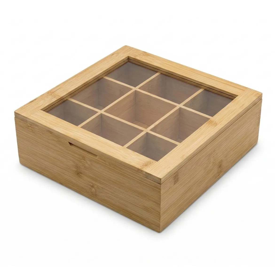Pojemnik na herbatę, bambusowy NOVE, 9 przegródek