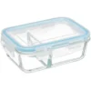 Pojemnik na lunch szklany, 2-komorowy, 1,1 l, CLIP