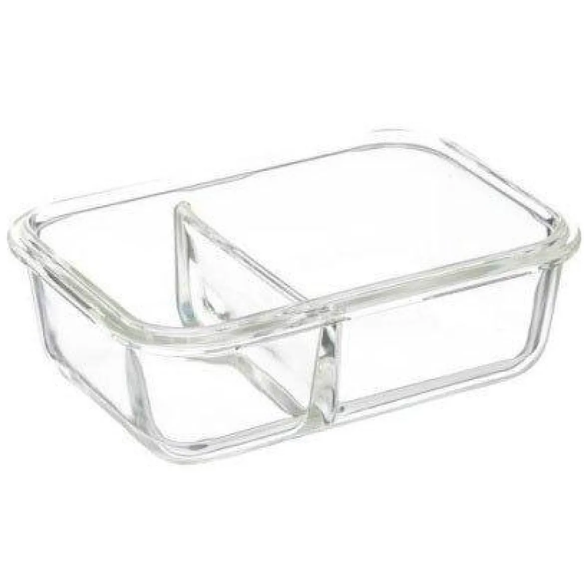 Pojemnik na lunch szklany, 2-komorowy, 1,1 l, CLIP