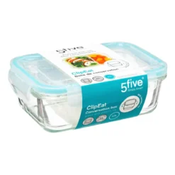 Pojemnik na lunch szklany, 2-komorowy, 700 ml, CLIP