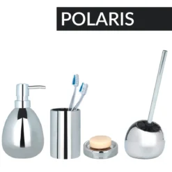 Pojemnik na szczotkę POLARIS + szczotka WC, WENKO