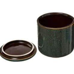 Pojemnik na waciki GREEN HARMONY, Ø 10 cm, ceramika