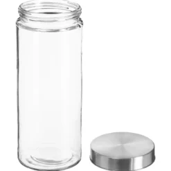 Pojemnik na żywność szklany z pokrywą ze stali nierdzewnej, 2000 ml
