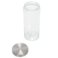 Pojemnik na żywność szklany z pokrywą ze stali nierdzewnej, 2000 ml