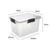 Pojemnik plastikowy z pokrywą PROTECT, 18 l