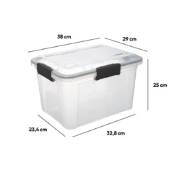 Pojemnik plastikowy z pokrywą PROTECT, 18 l