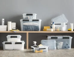 Pojemnik plastikowy z pokrywą PROTECT, 18 l