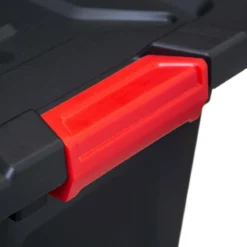 Pojemnik plastikowy z pokrywką, z zawiasami