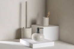 Pojemnik ze szczotką do WC, Pergole Cream, WENKO