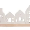 Porcelanowa podstawka pod świeczki miasteczko, 30 x 8 x 16 cm