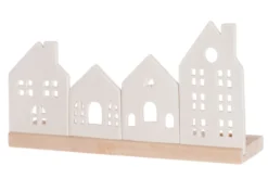 Porcelanowa podstawka pod świeczki miasteczko, 30 x 8 x 16 cm