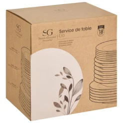 Porcelanowa zastawa dla 6 osób LILA, 18 elementów