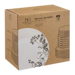 Porcelanowa zastawa dla 6 osób WHITE FLORAL, 18 elementów