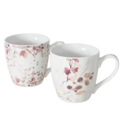 Porcelanowy kubek ze wzorem kwiatów, BERNADA, 480 ml